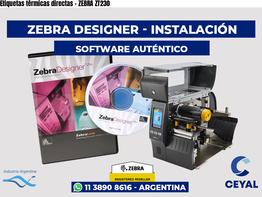 Etiquetas térmicas directas - ZEBRA ZT230