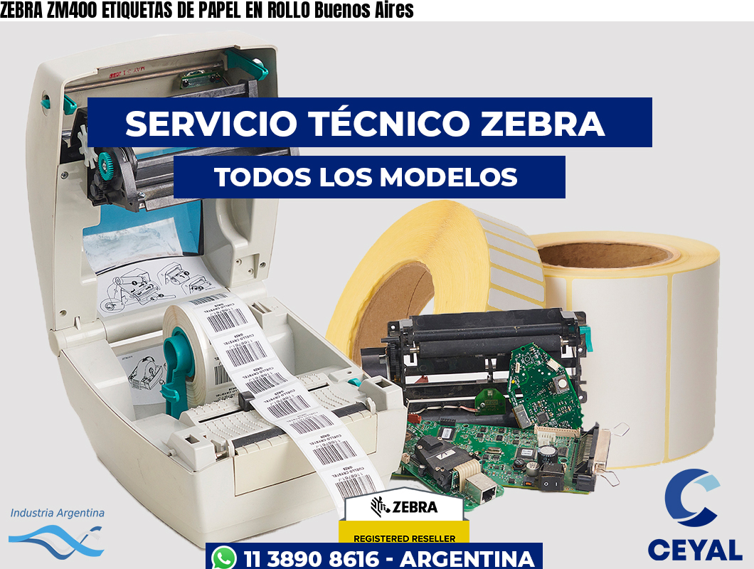 ZEBRA ZM400 ETIQUETAS DE PAPEL EN ROLLO Buenos Aires