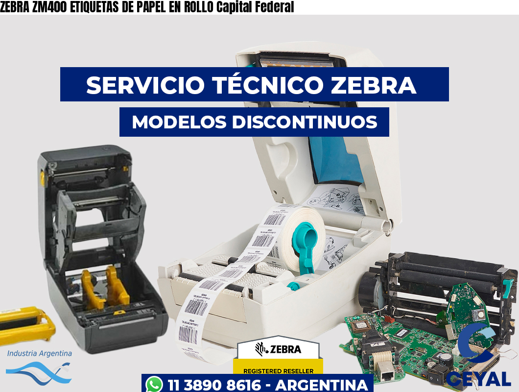 ZEBRA ZM400 ETIQUETAS DE PAPEL EN ROLLO Capital Federal