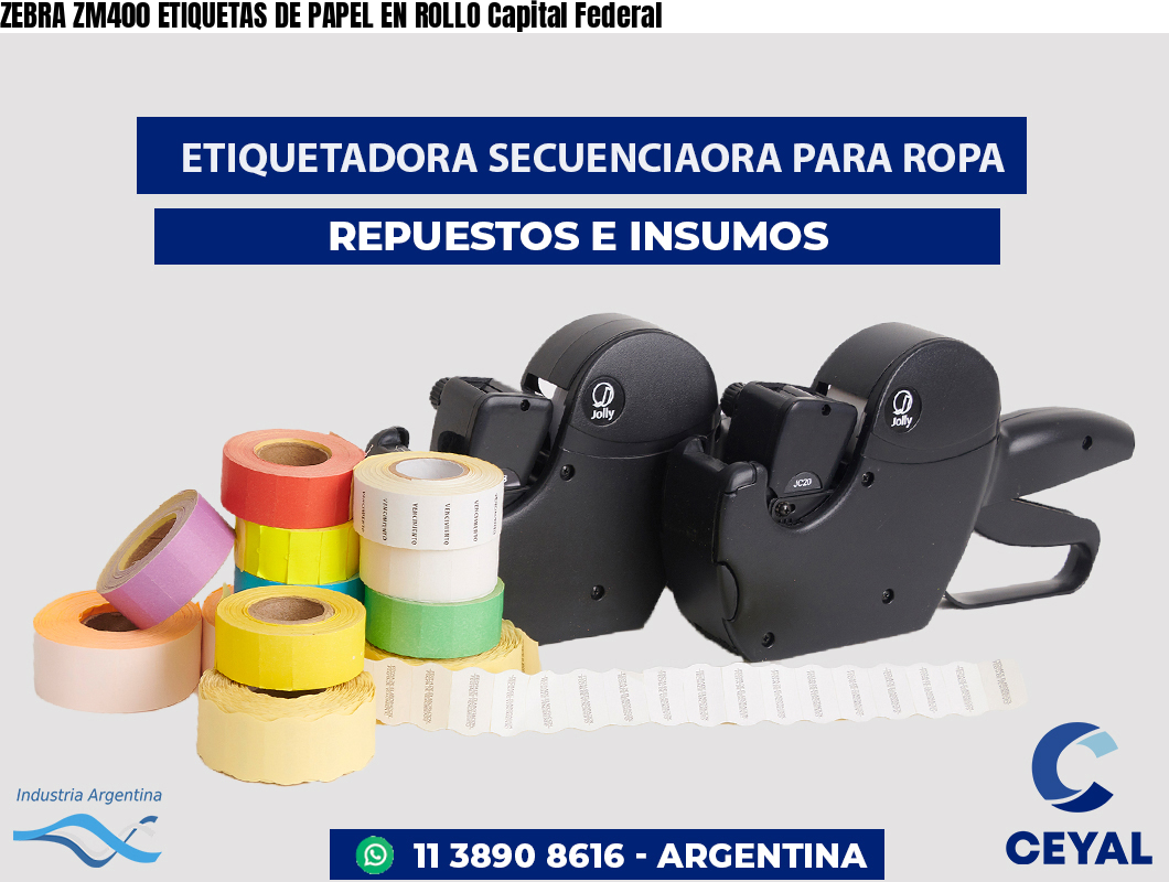 ZEBRA ZM400 ETIQUETAS DE PAPEL EN ROLLO Capital Federal