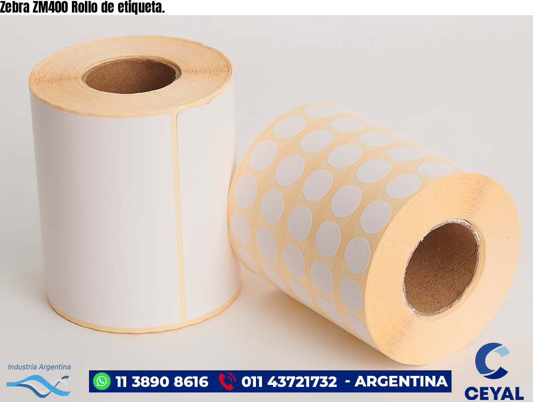 Zebra ZM400 Rollo de etiqueta.