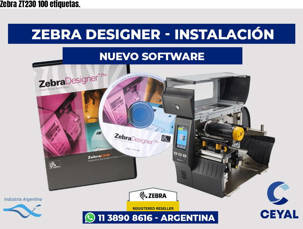Zebra ZT230 100 etiquetas.