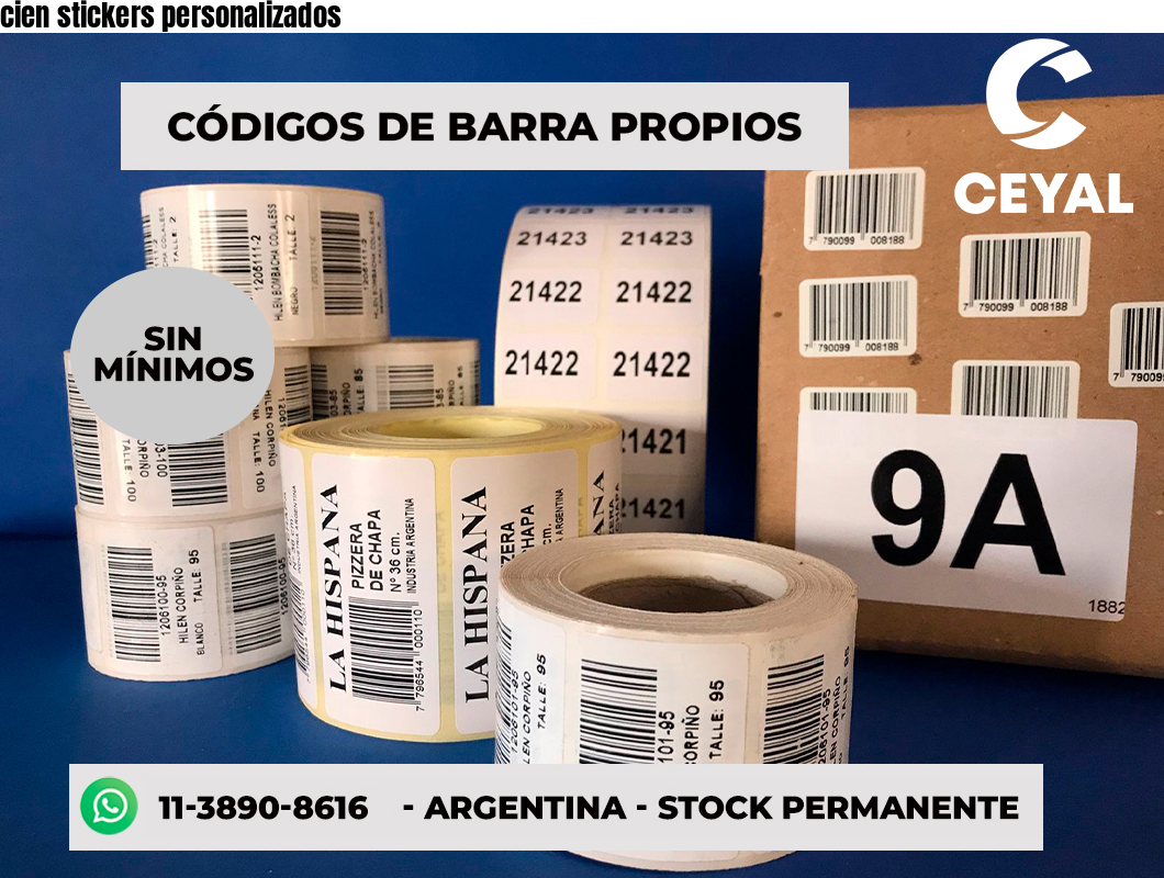 cien stickers personalizados 