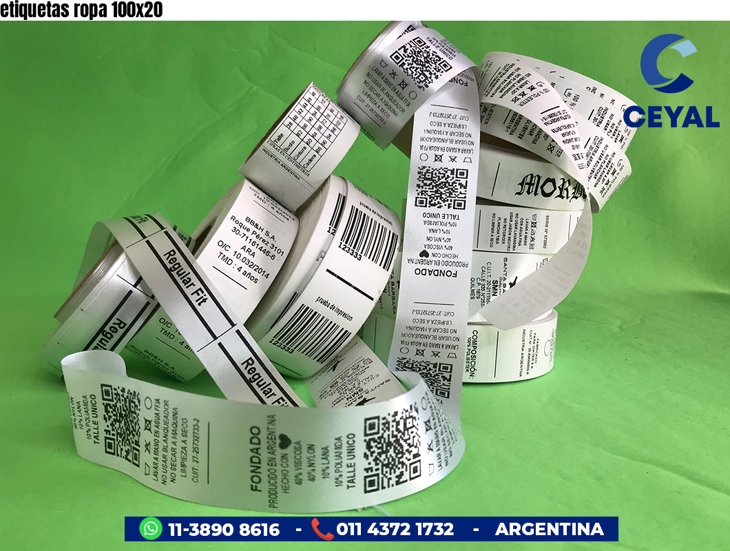 etiquetas ropa 100×20