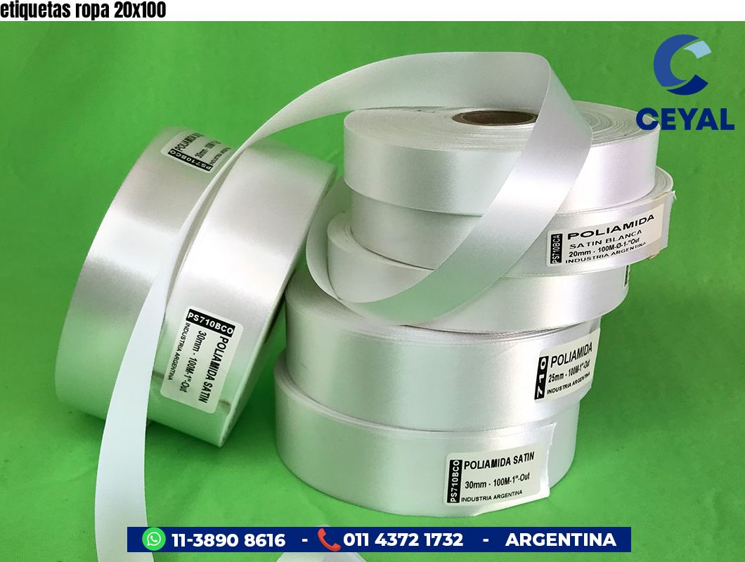 etiquetas ropa 20x100