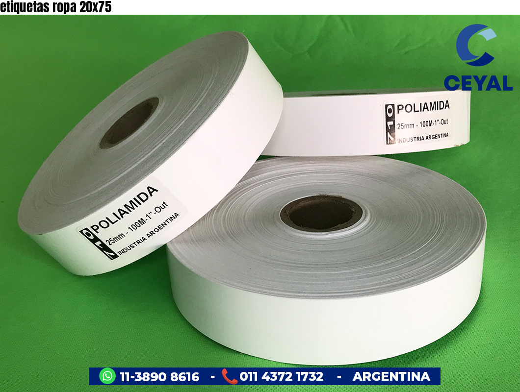 etiquetas ropa 20x75