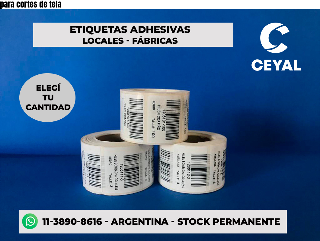 para cortes de tela