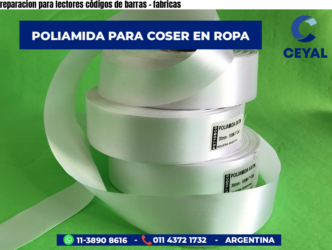 reparacion para lectores códigos de barras - fabricas