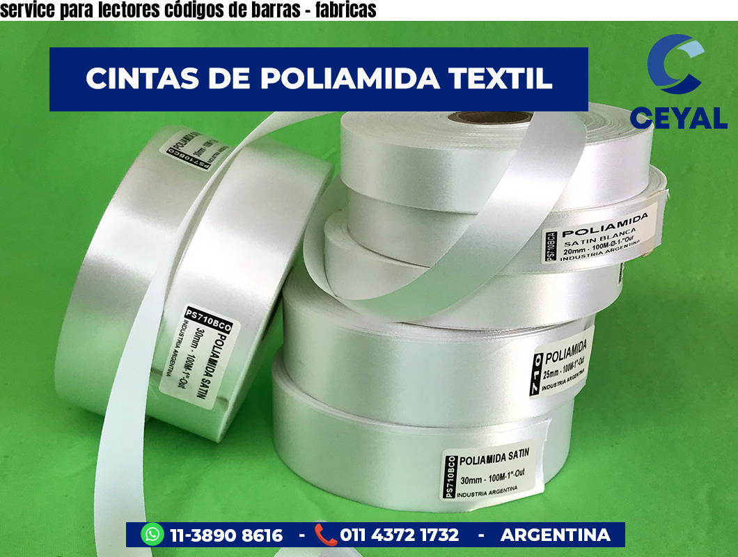 service para lectores códigos de barras - fabricas