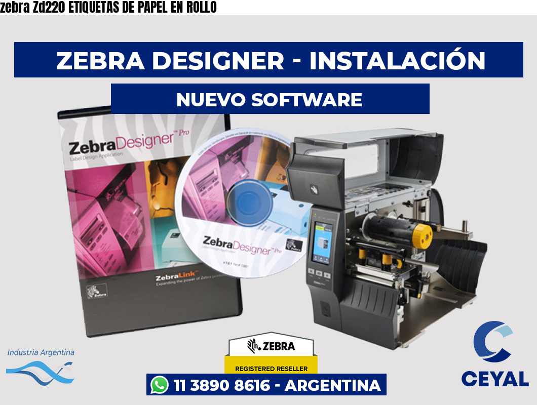 zebra Zd220 ETIQUETAS DE PAPEL EN ROLLO