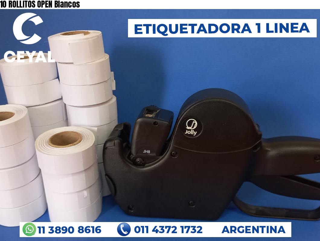 10 ROLLITOS OPEN Blancos
