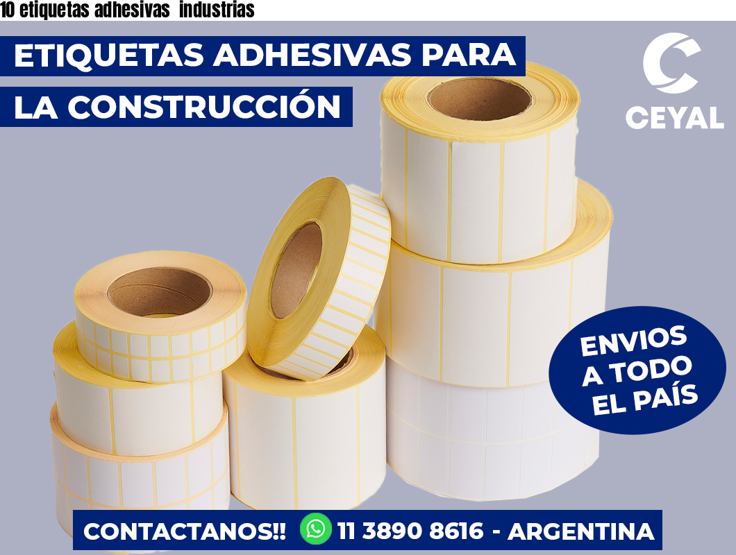 10 etiquetas adhesivas  industrias