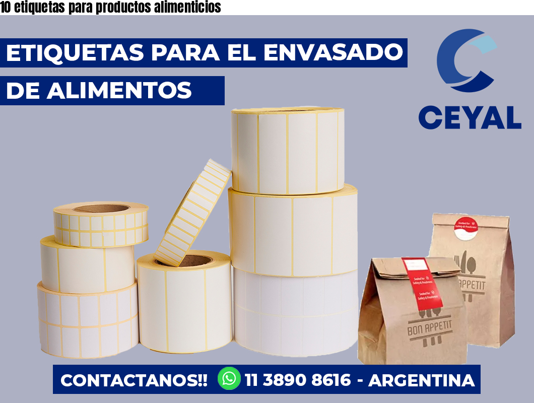 10 etiquetas para productos alimenticios