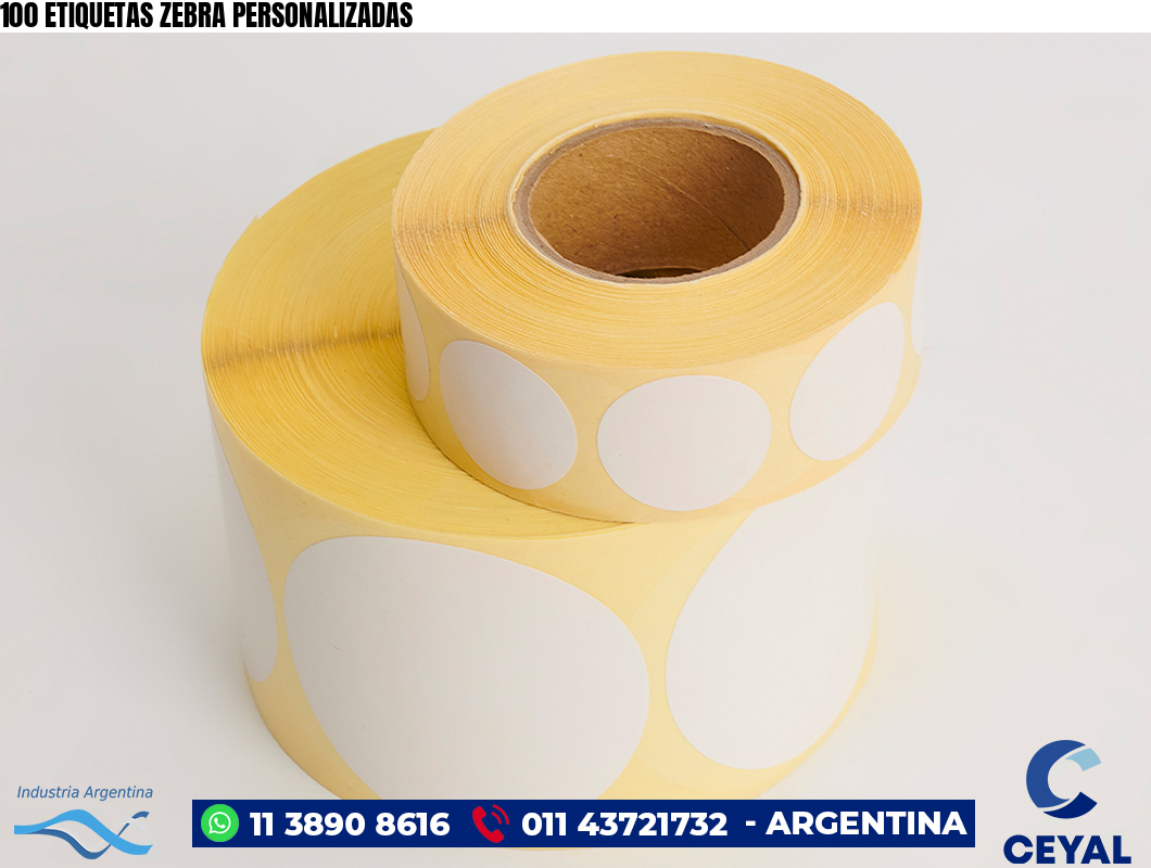 100 ETIQUETAS ZEBRA PERSONALIZADAS