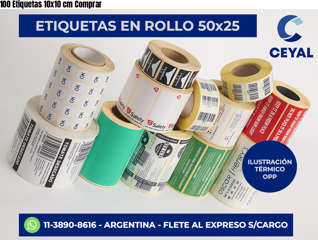 100 Etiquetas 10×10 cm Comprar