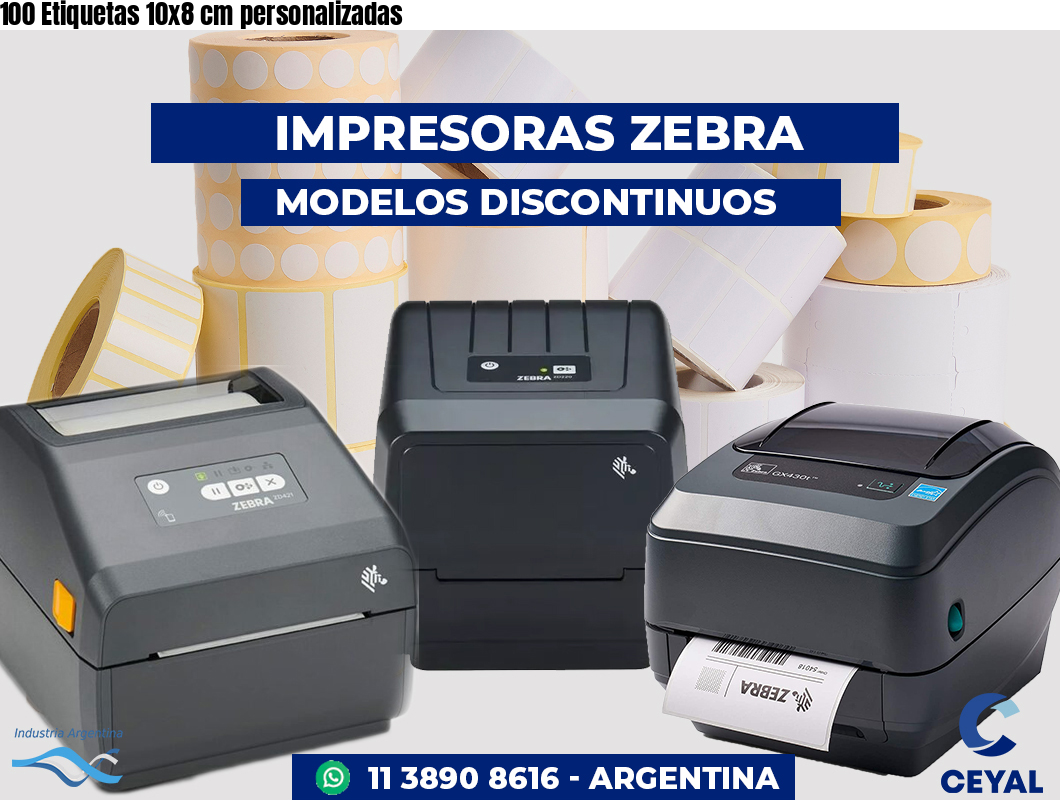 100 Etiquetas 10x8 cm personalizadas