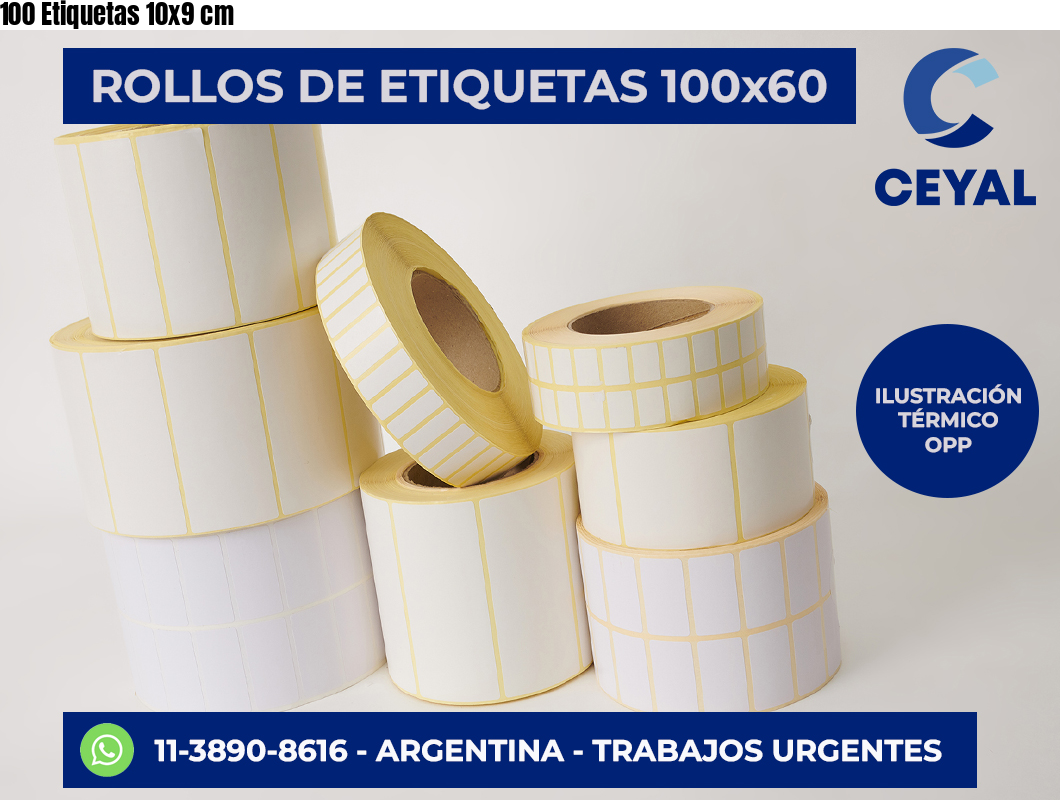 100 Etiquetas 10×9 cm