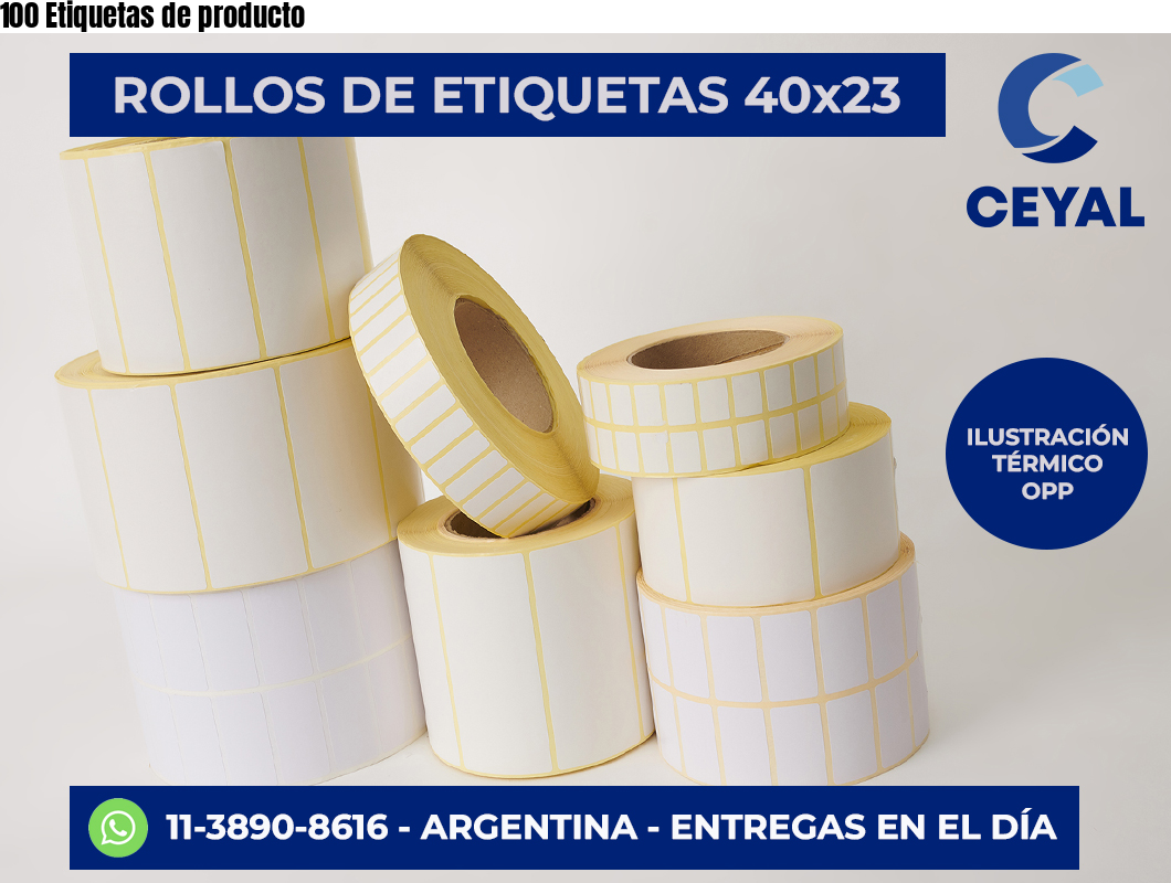 100 Etiquetas de producto