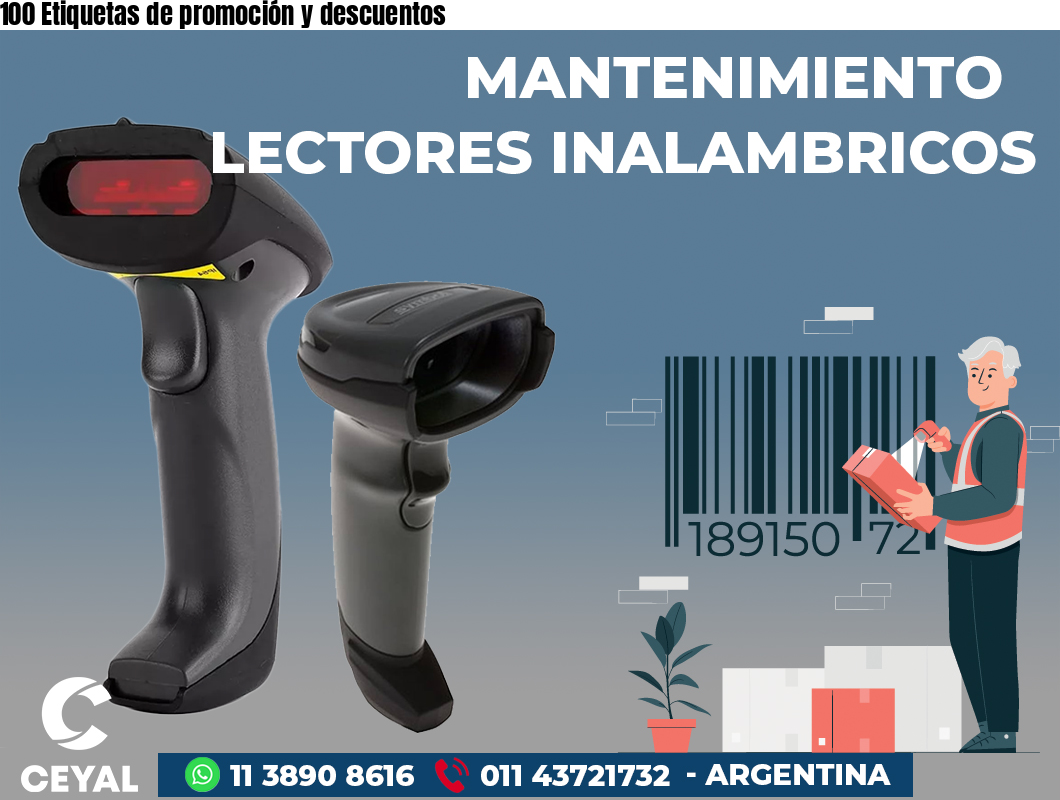 100 Etiquetas de promoción y descuentos