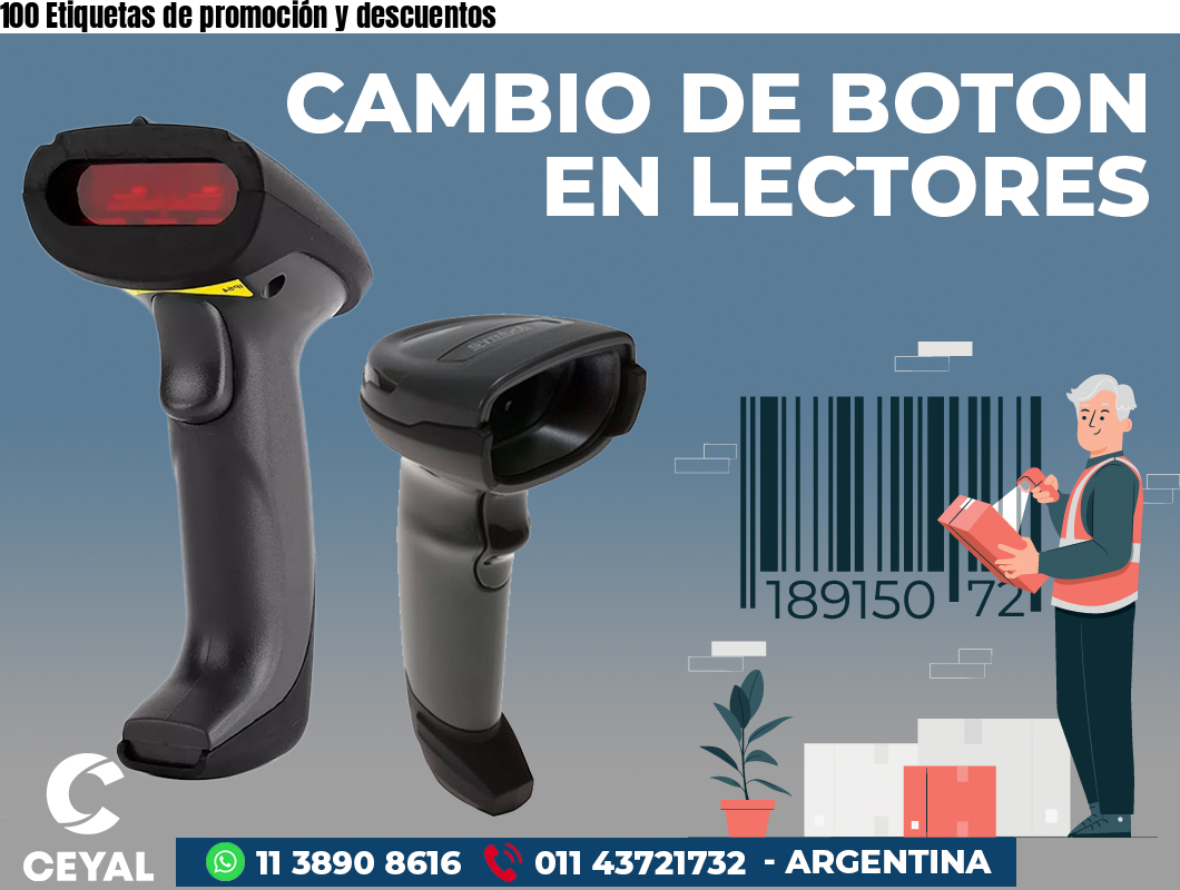 100 Etiquetas de promoción y descuentos