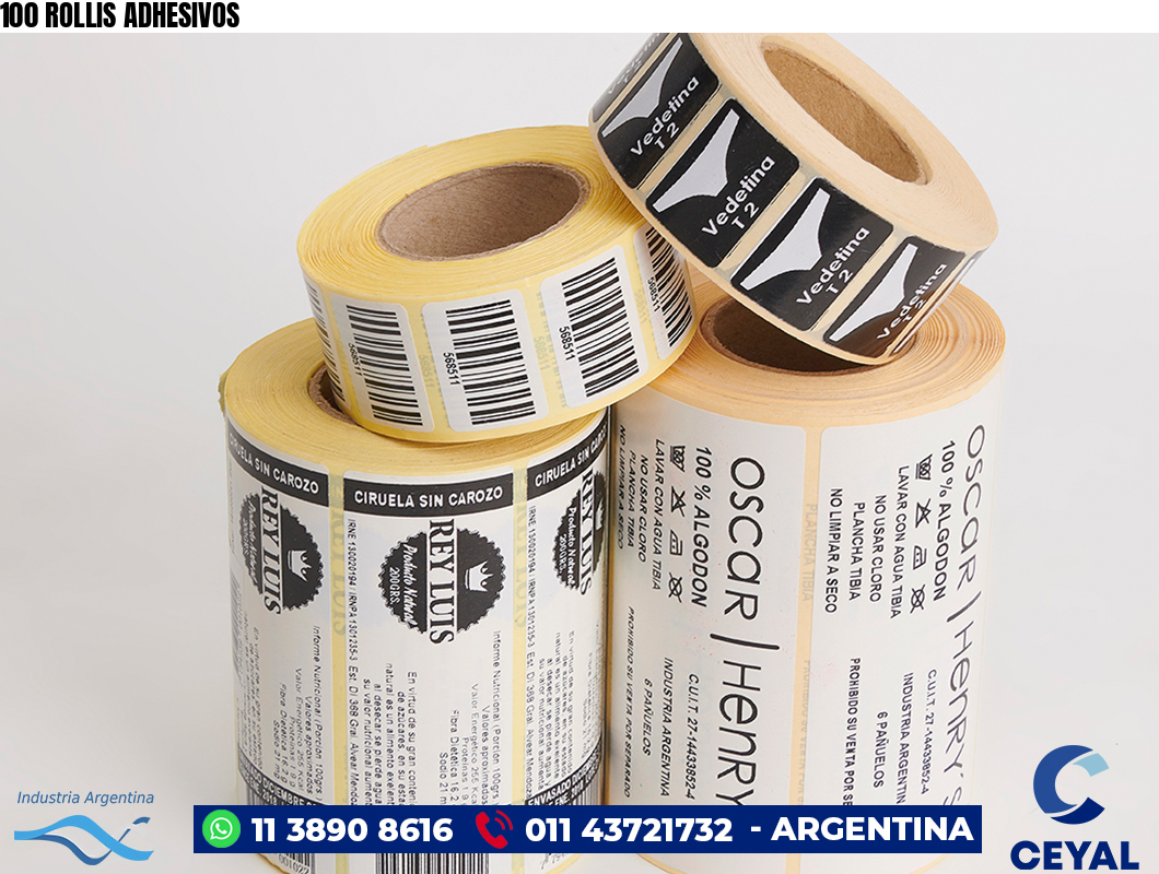 100 ROLLIS ADHESIVOS