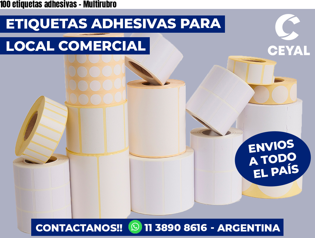100 etiquetas adhesivas - Multirubro