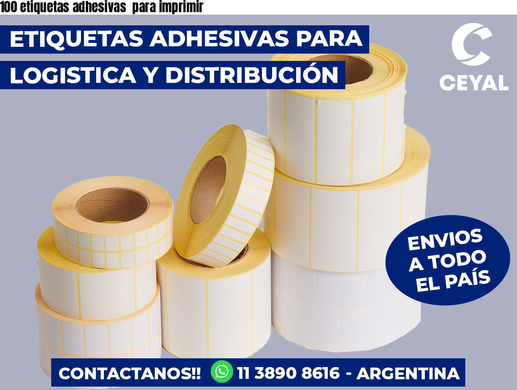 100 etiquetas adhesivas  para imprimir