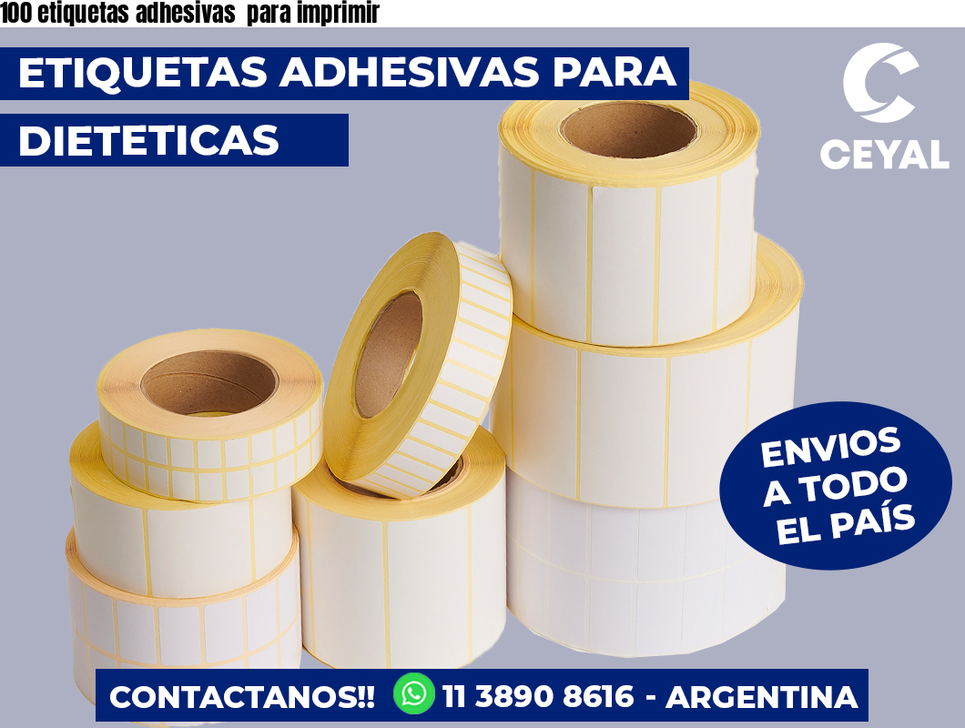 100 etiquetas adhesivas  para imprimir