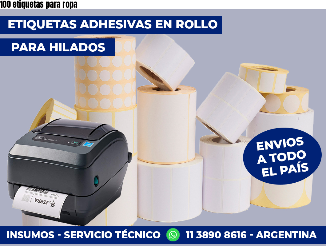 100 etiquetas para ropa