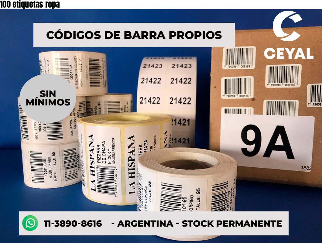100 etiquetas ropa