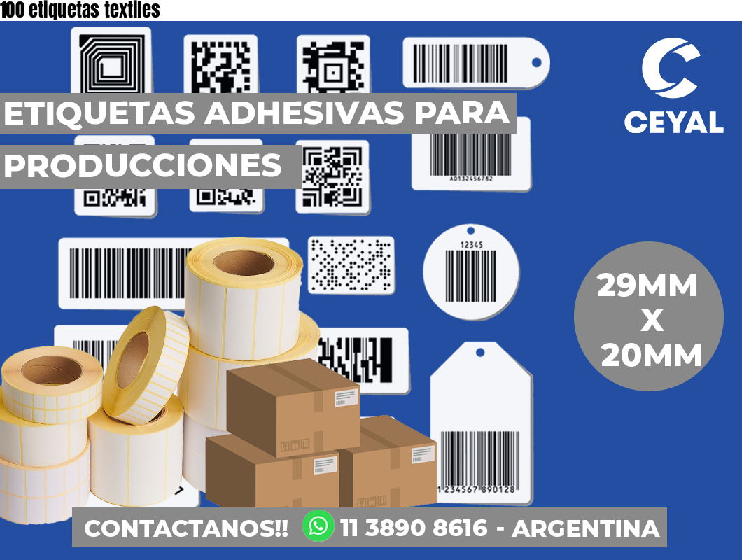 100 etiquetas textiles