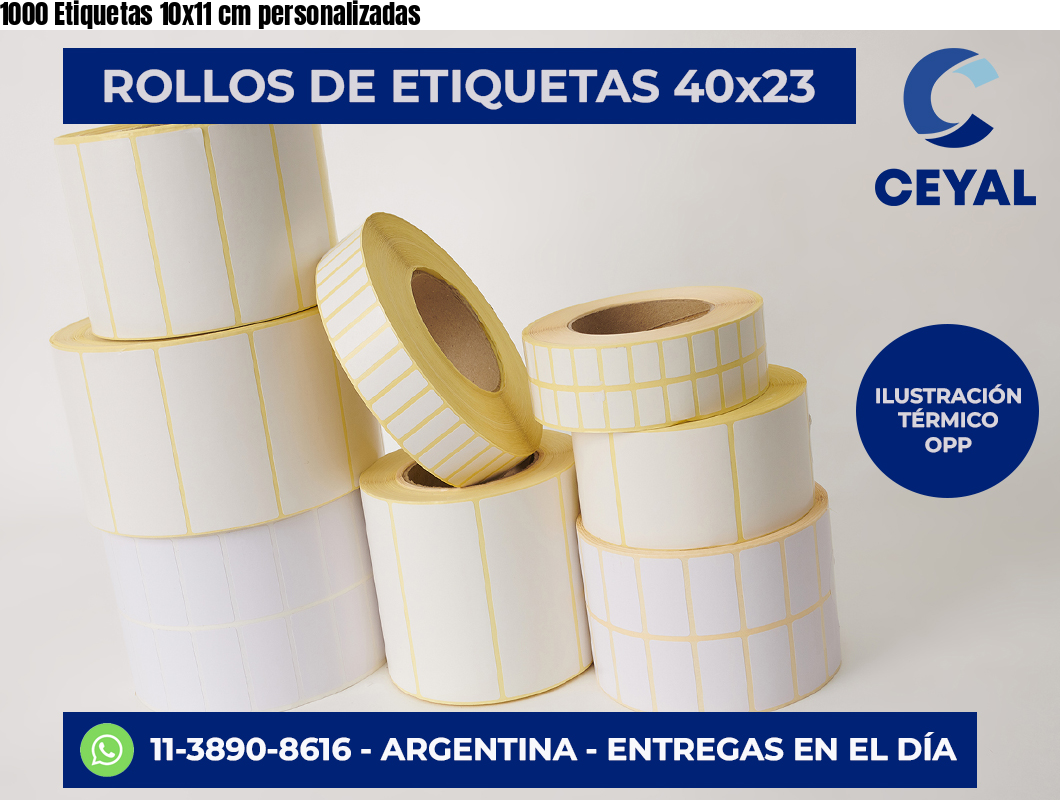 1000 Etiquetas 10×11 cm personalizadas