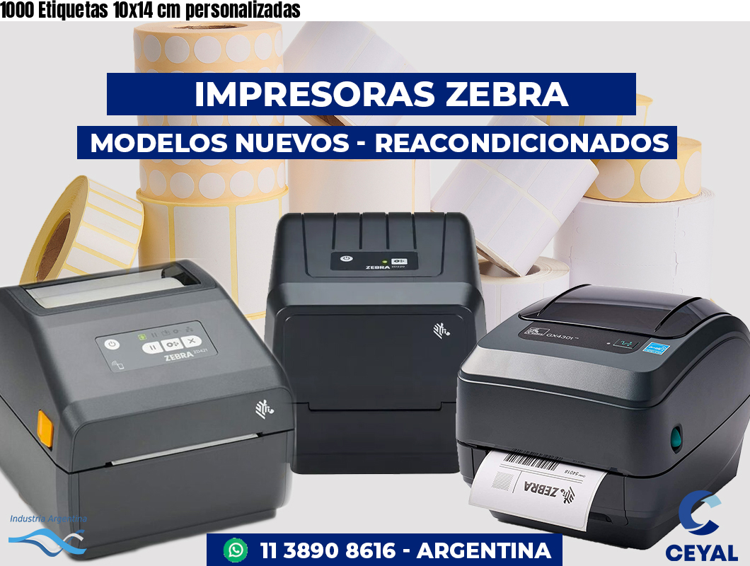 1000 Etiquetas 10x14 cm personalizadas