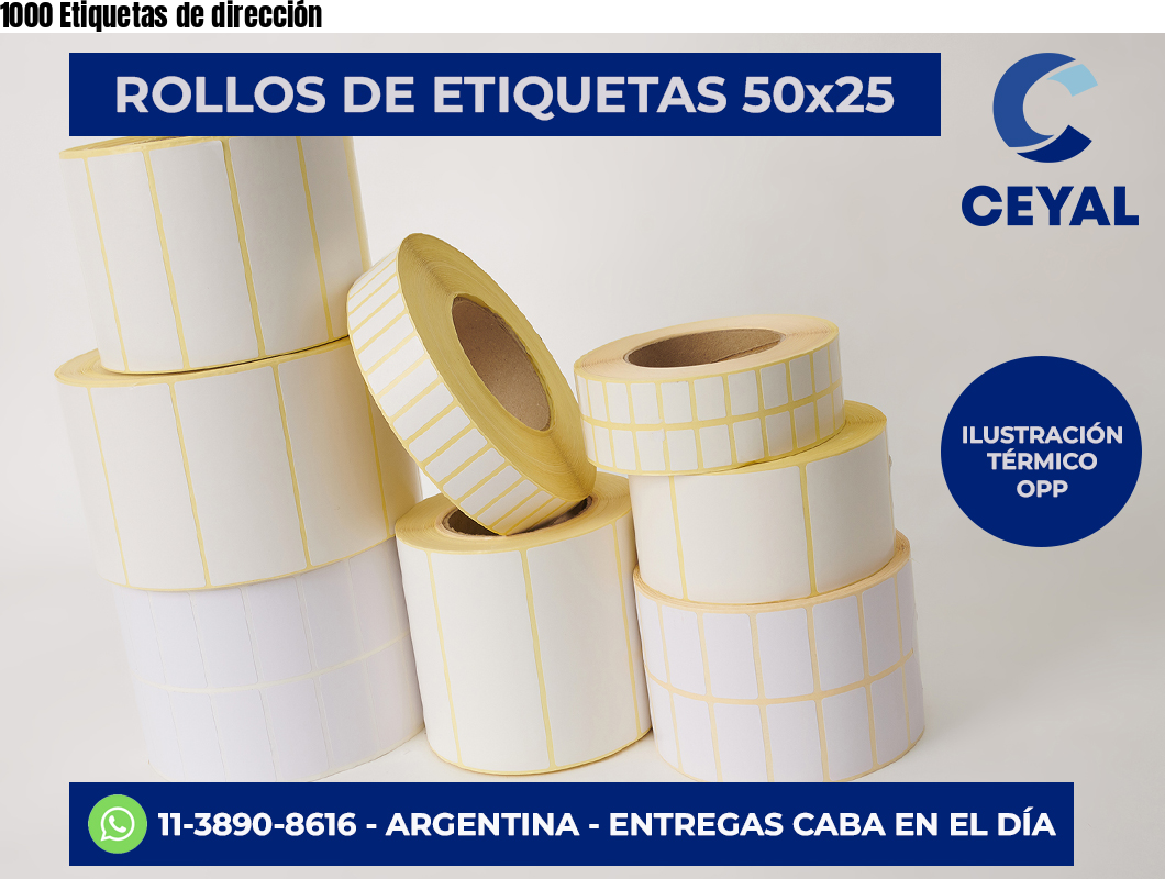1000 Etiquetas de dirección