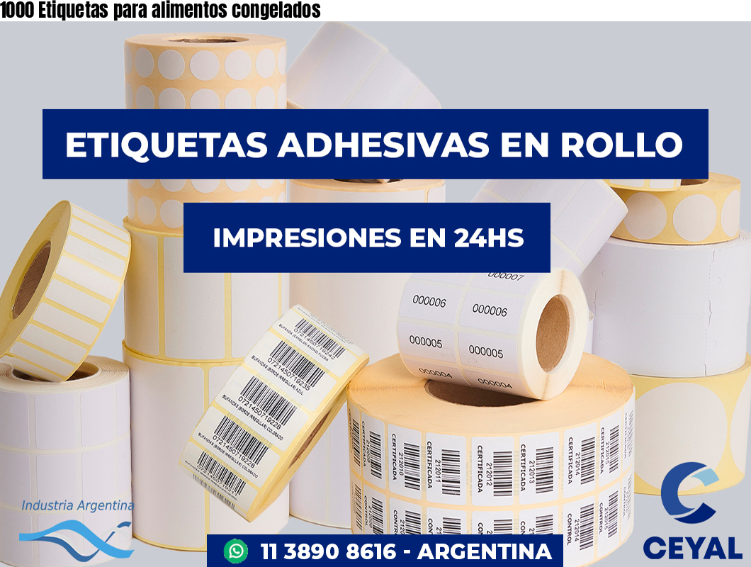 1000 Etiquetas para alimentos congelados