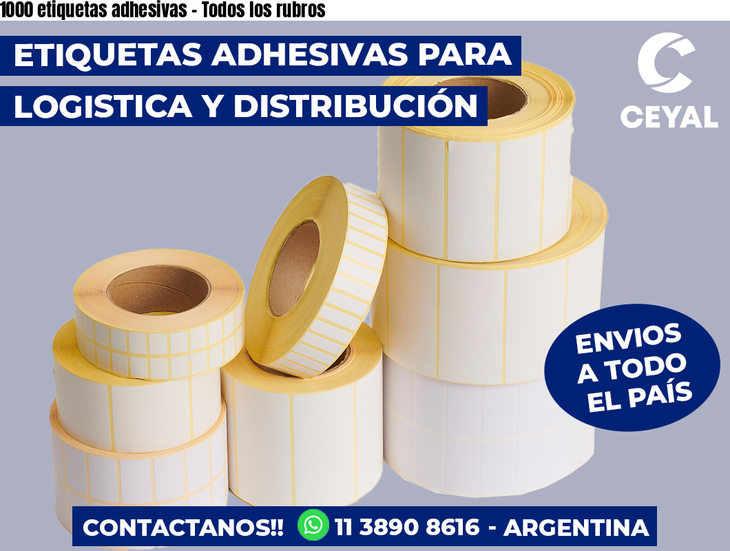 1000 etiquetas adhesivas - Todos los rubros