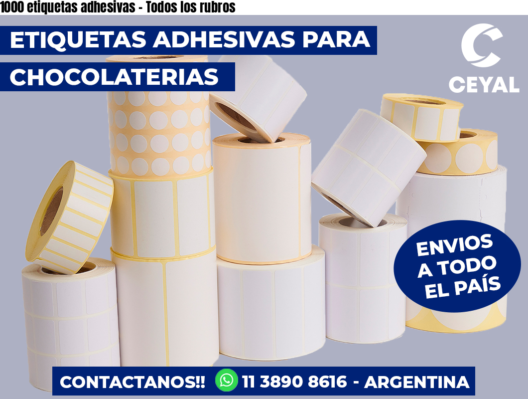1000 etiquetas adhesivas - Todos los rubros