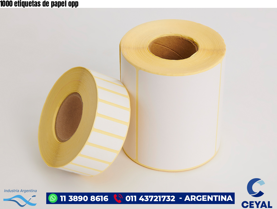 1000 etiquetas de papel opp