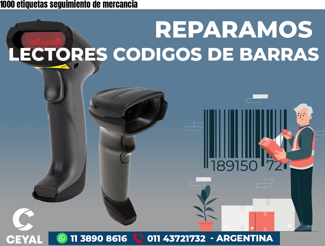 1000 etiquetas seguimiento de mercancia