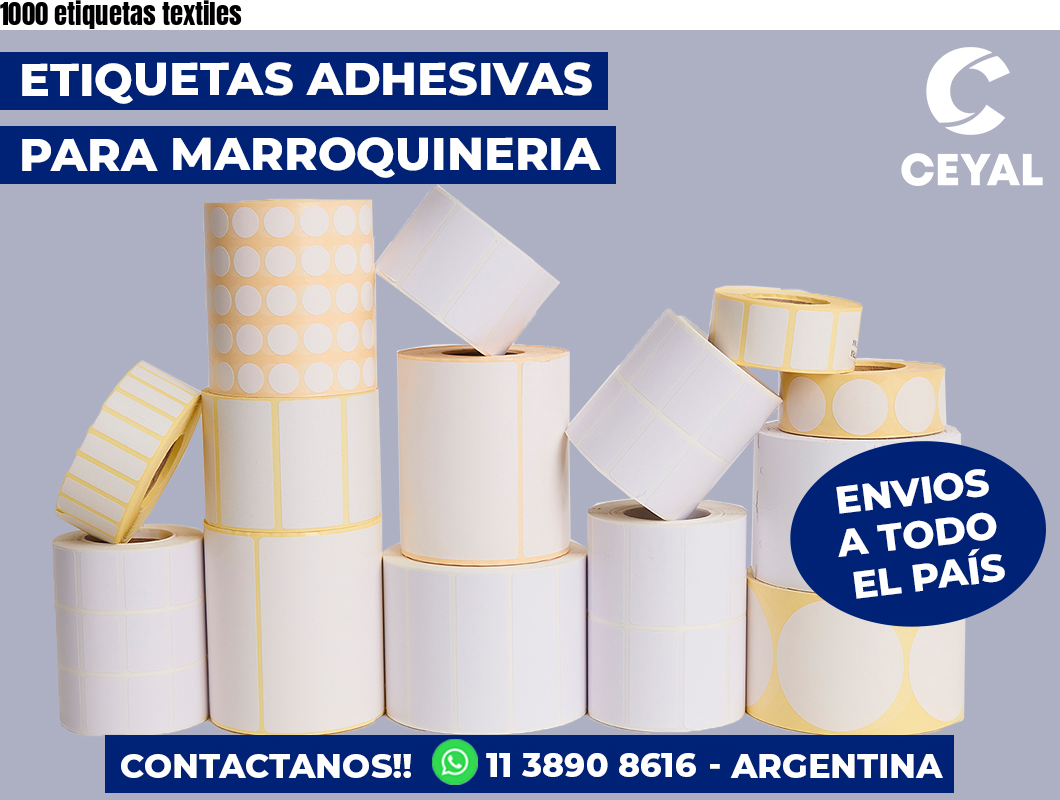 1000 etiquetas textiles