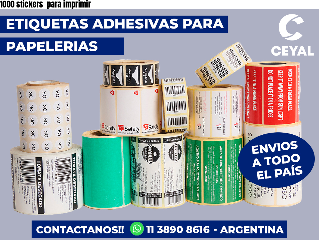 1000 stickers para imprimir