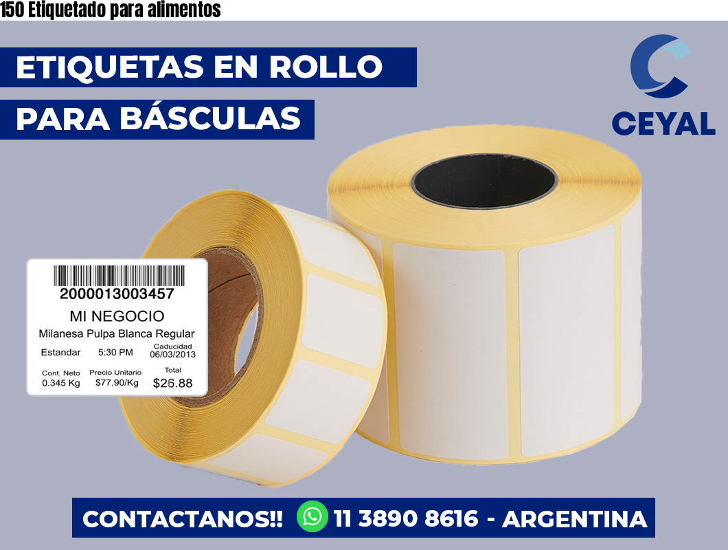 150 Etiquetado para alimentos