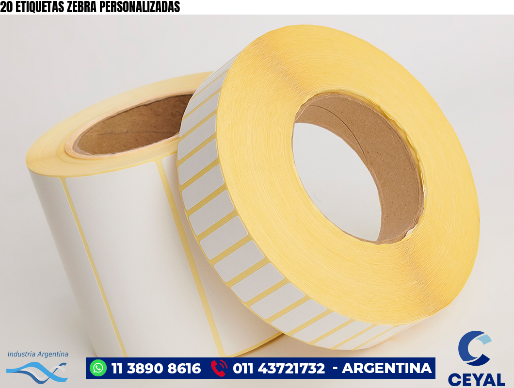 20 ETIQUETAS ZEBRA PERSONALIZADAS