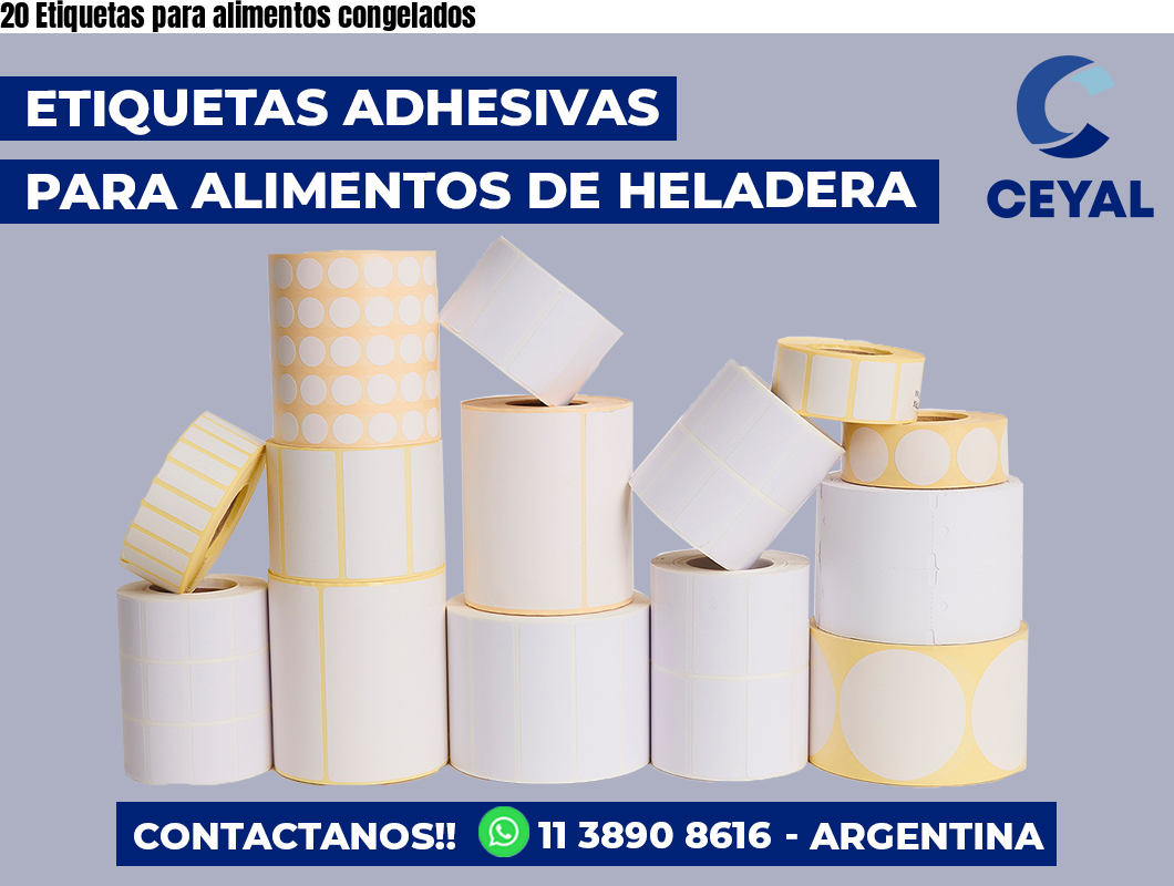20 Etiquetas para alimentos congelados