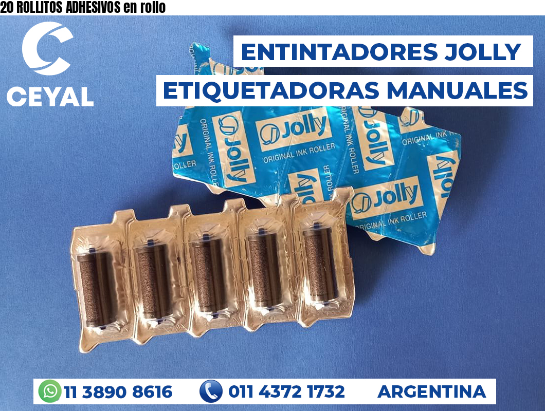 20 ROLLITOS ADHESIVOS en rollo