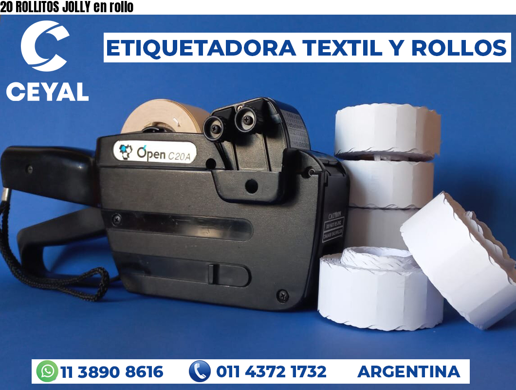 20 ROLLITOS JOLLY en rollo