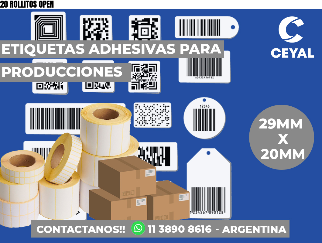 20 ROLLITOS OPEN