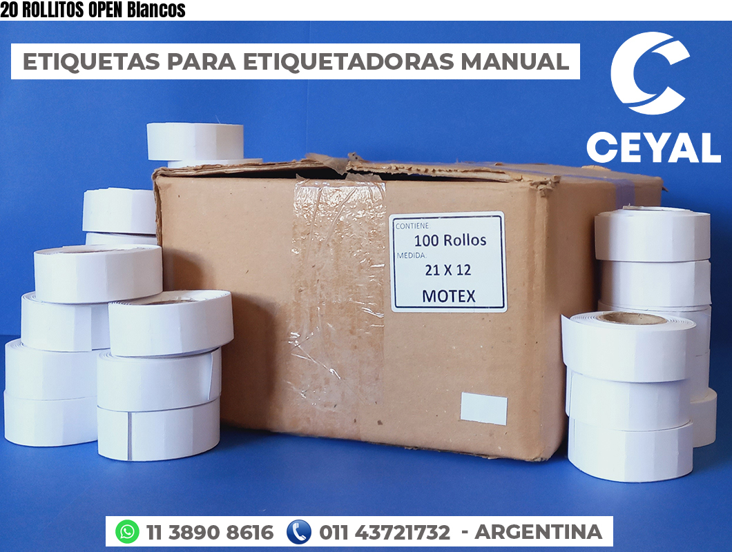 20 ROLLITOS OPEN Blancos