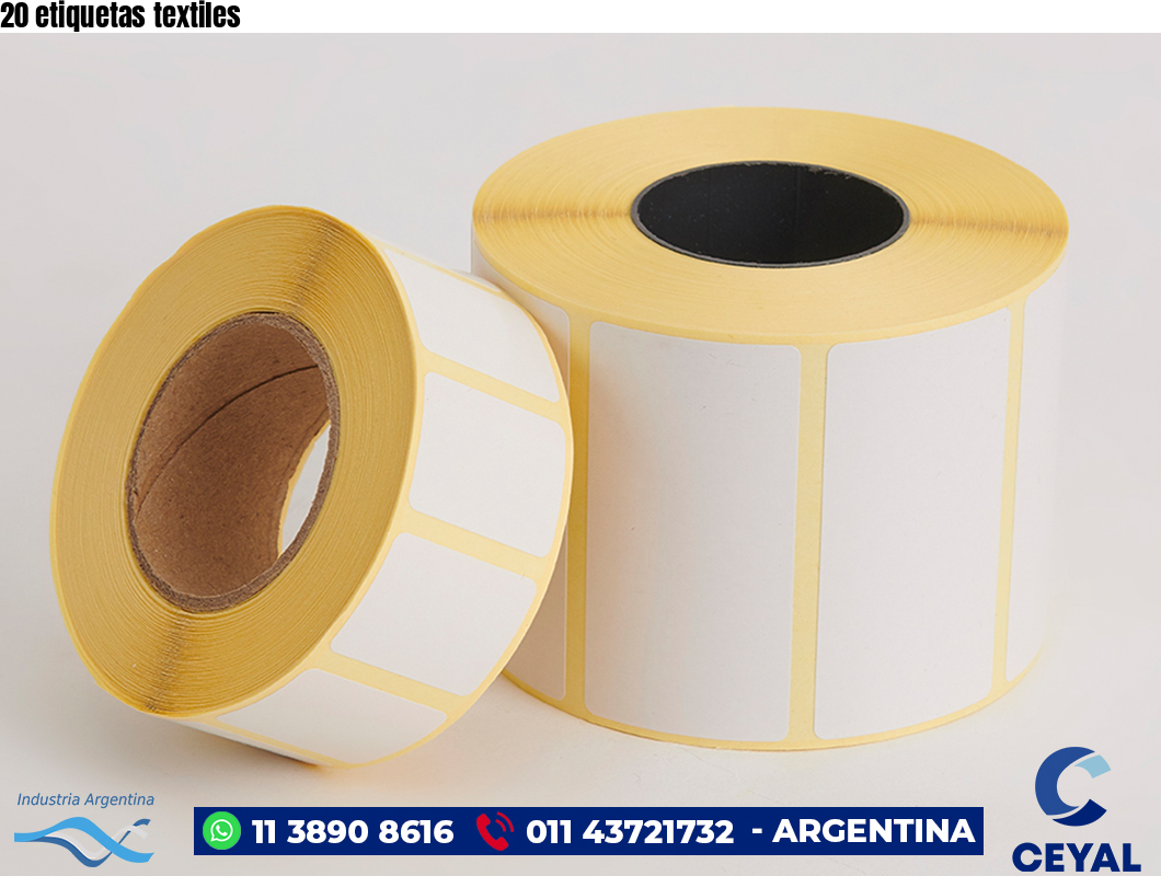 20 etiquetas textiles