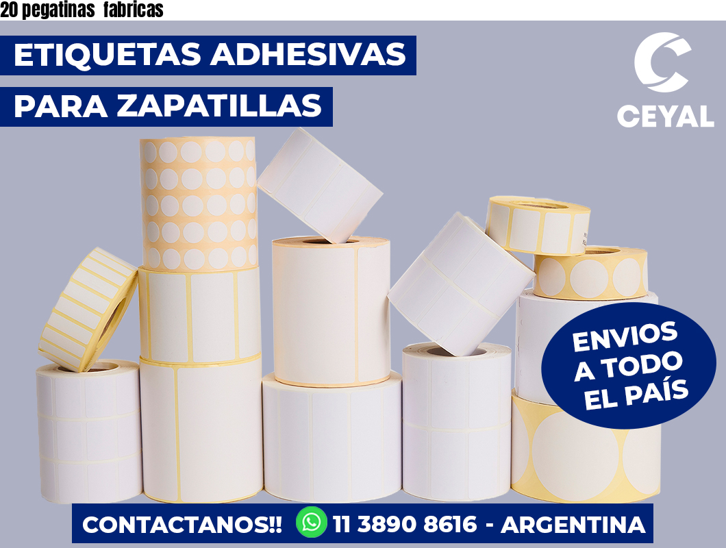 20 pegatinas  fabricas